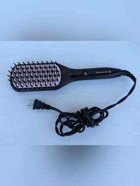 Remington Pro Pearl CB7400Heated Straightening Hair Styling Brush Black